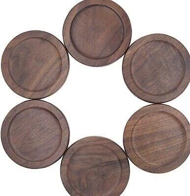 DM Wooden Drink Coaster 6 Pieces Set