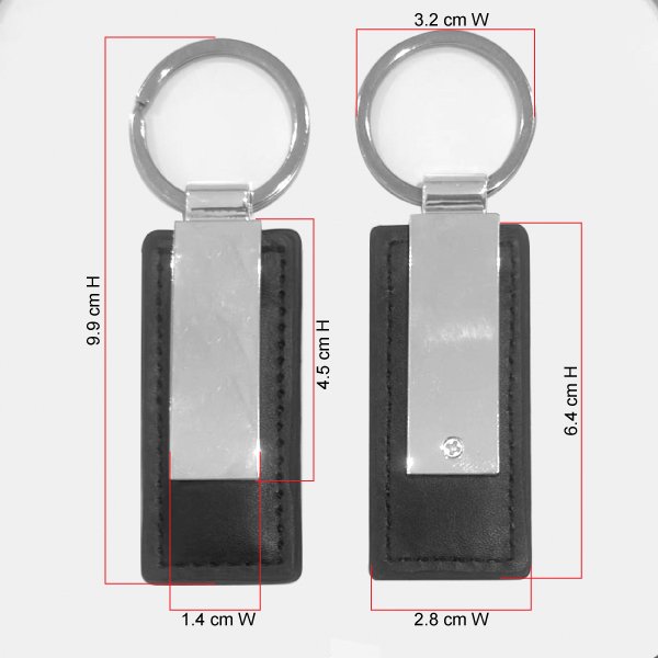 AKE 11 METAL LEATHER KEYCHAIN